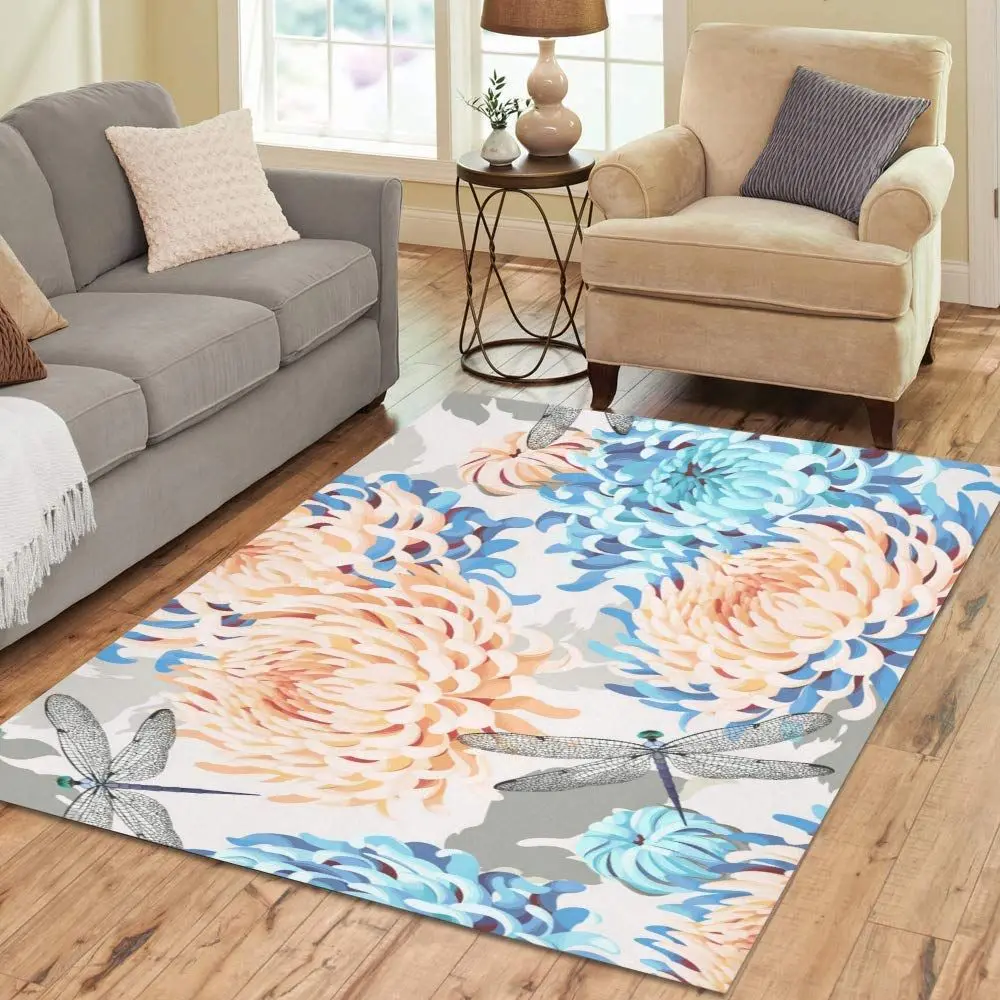 Guitar Print Pattern Area Rug Living Room Rug Home Decor