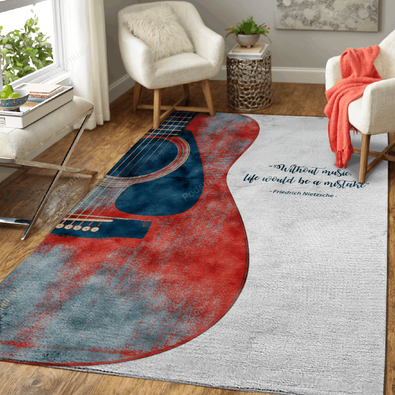 Guitar Quote Music Quote Art For Fans Area Rug Living Room Carpet Rug Regtangle Carpet Floor Decor Home Decor