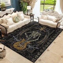 Guitar & Skeleton 1909081 Halloween Area Rug Ofd Area Rug Living Room Carpet Rug Regtangle Carpet Floor Decor Home Decor