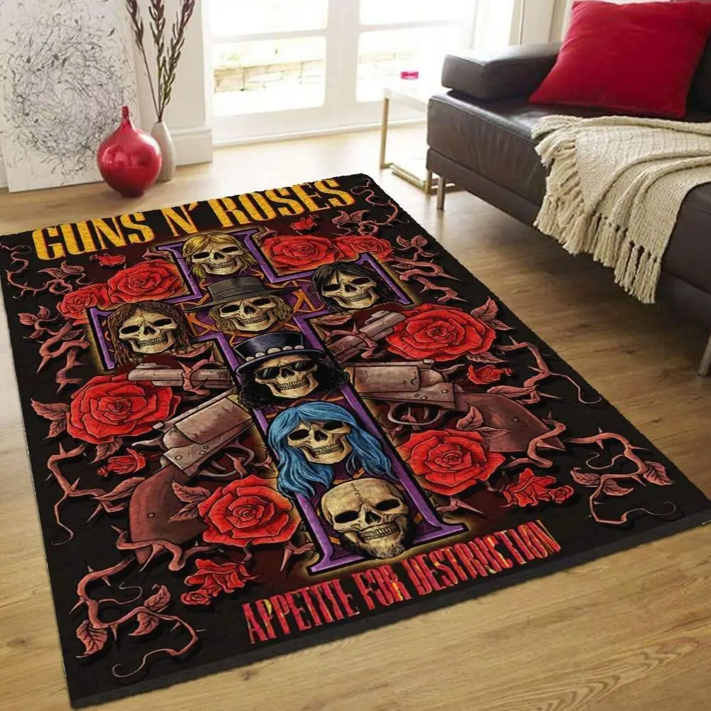 Guns N’ Roses Area Rug Music Ofd 190911 Area Rug Living Room Carpet Rug Regtangle Carpet Floor Decor Home Decor