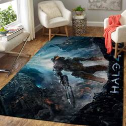 Halo Game Area Rug Living Room Rug Home Decor Gaming Home Decor
