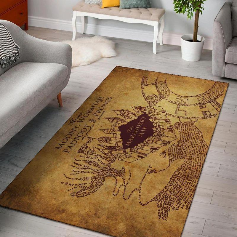 Harry Potter Hogwart Map Rug Living Room Rug Home Decor All Over Print Area Rug Living Room Rug Home Decorhome Decorbedroom