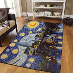 Harry Potter Hogwarts Starry Nightarea Rug Living Room Rug Home Decor Floor Decor