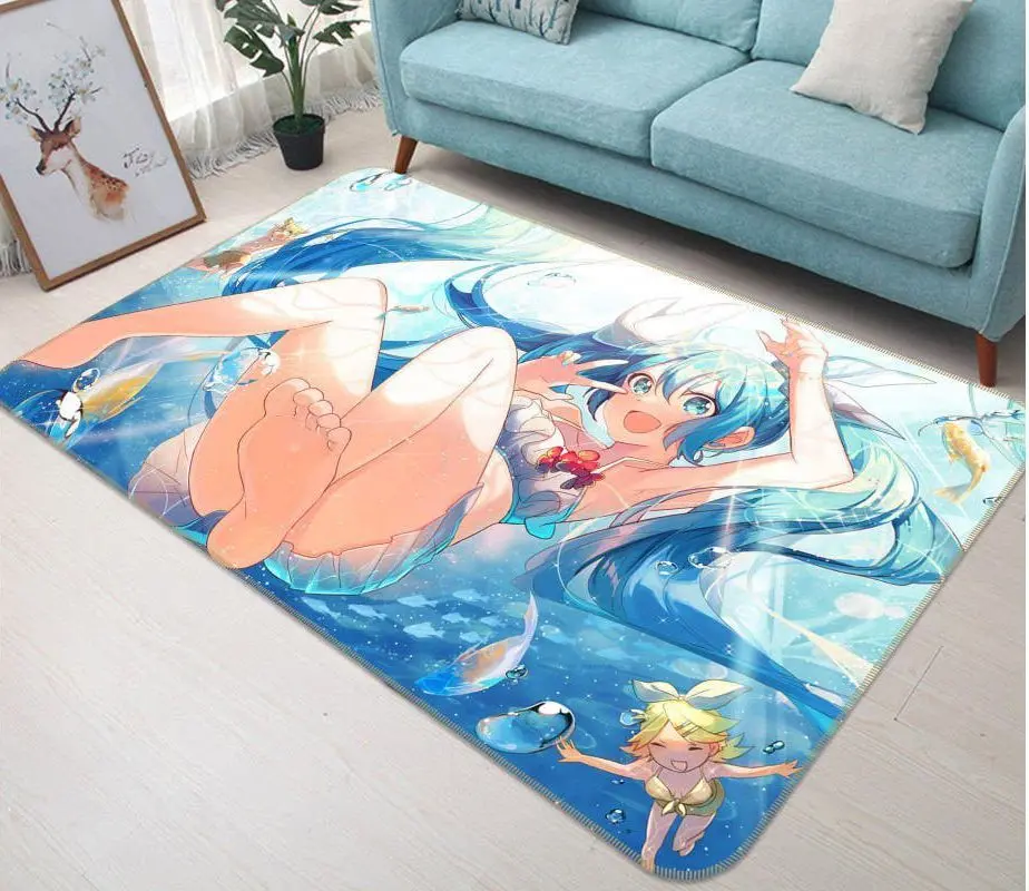 Hatsune Miku Anime 30 Area Rug Living Room And Bed Room Rug Rug Regtangle Carpet Floor Decor Home Decor