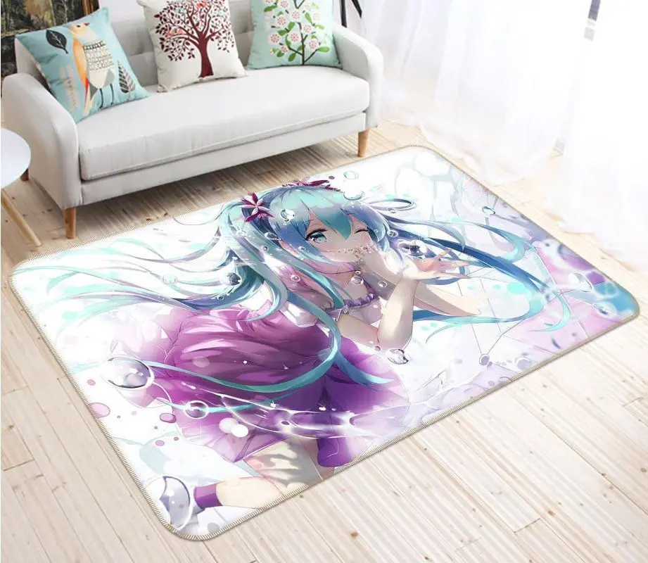 Hatsune Miku Anime 41 Area Rug Living Room And Bed Room Rug Rug Regtangle Carpet Floor Decor Home Decor