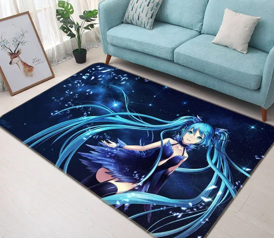 Hatsune Miku Anime 56 Area Rug Living Room And Bed Room Rug Rug Regtangle Carpet Floor Decor Home Decor