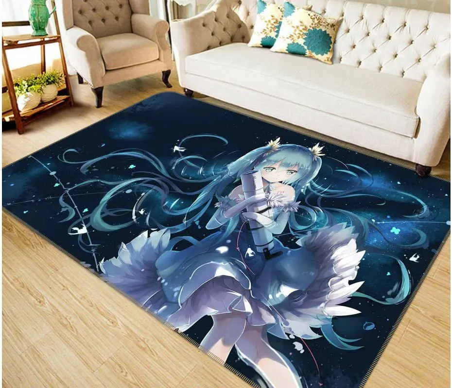 Hatsune Miku Anime 81 Area Rug Living Room And Bed Room Rug Rug Regtangle Carpet Floor Decor Home Decor
