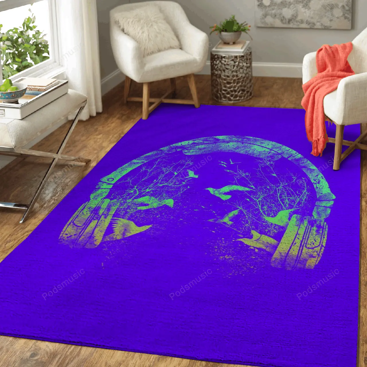 Headphone Colors Music Art For Fans Area Rug Living Room Carpet Rug Regtangle Carpet Floor Decor Home Decor