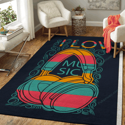 Headphones Music Art For Fans Area Rug Living Room Carpet Rug Regtangle Carpet Floor Decor Home Decor