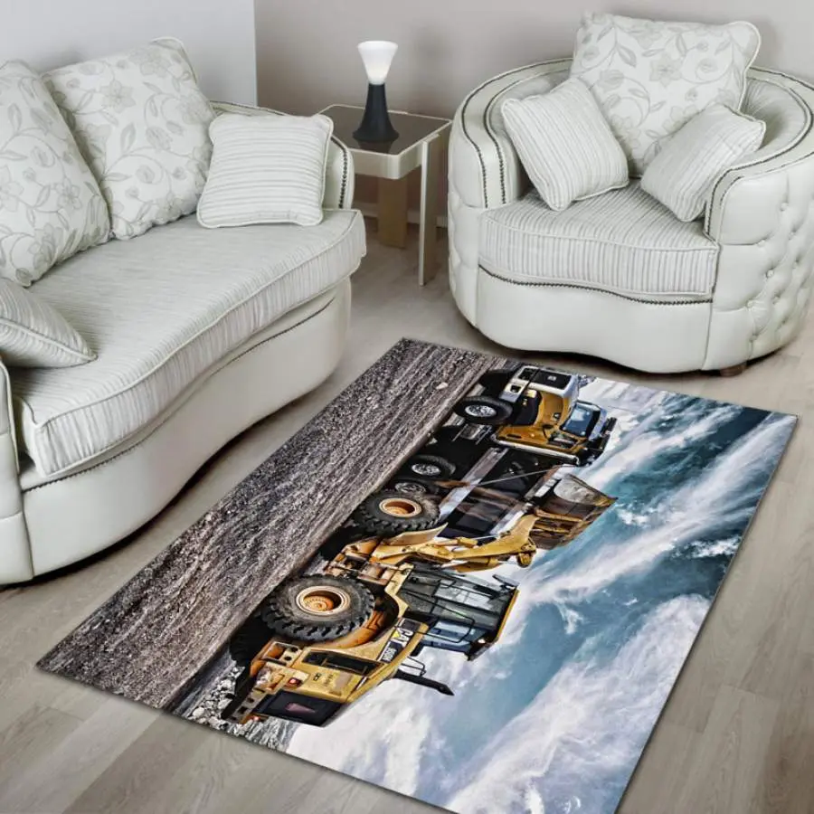 Heavy Equipment Area Rug Living Room Rug Home Decor 02347 Home Decor Bedroom Living Room Decor