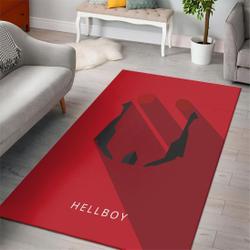 Hellboy Logo Marvel Movies Area Rugs Living Room Carpet Rug Regtangle Carpet Floor Decor Home Decor