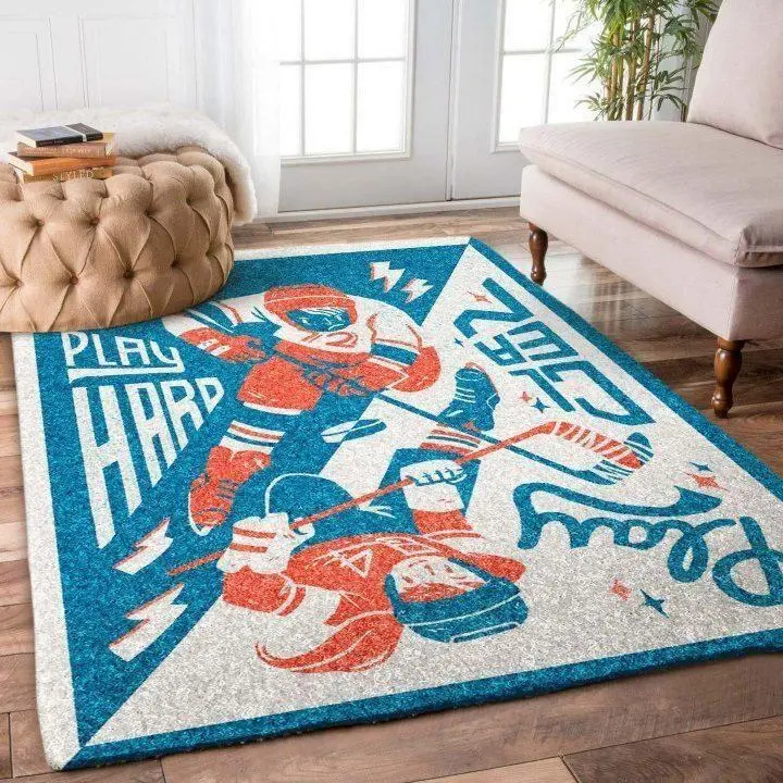 Hockey Lover Area Rugs Living Room Carpet Christmas Gift Rug Regtangle Carpet Floor Decor Home Decor V11188