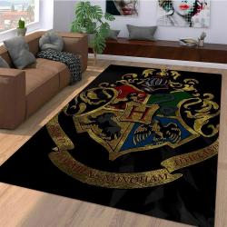 Hogwarts Logo Harry Potter Area Rug Living Room Rug Home Decor Geeky Carpet Floor Decor
