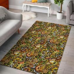 Honey Bee Psychedelic Gifts Pattern Print Area Rug Living Room Rug Home Decor