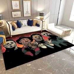 Horror Characters Area Rug Michael Myers Freddy Krueger Leatherface & Jason Voorhees Living Room Carpet Rug Regtangle Carpet Floor Decor Home Decor