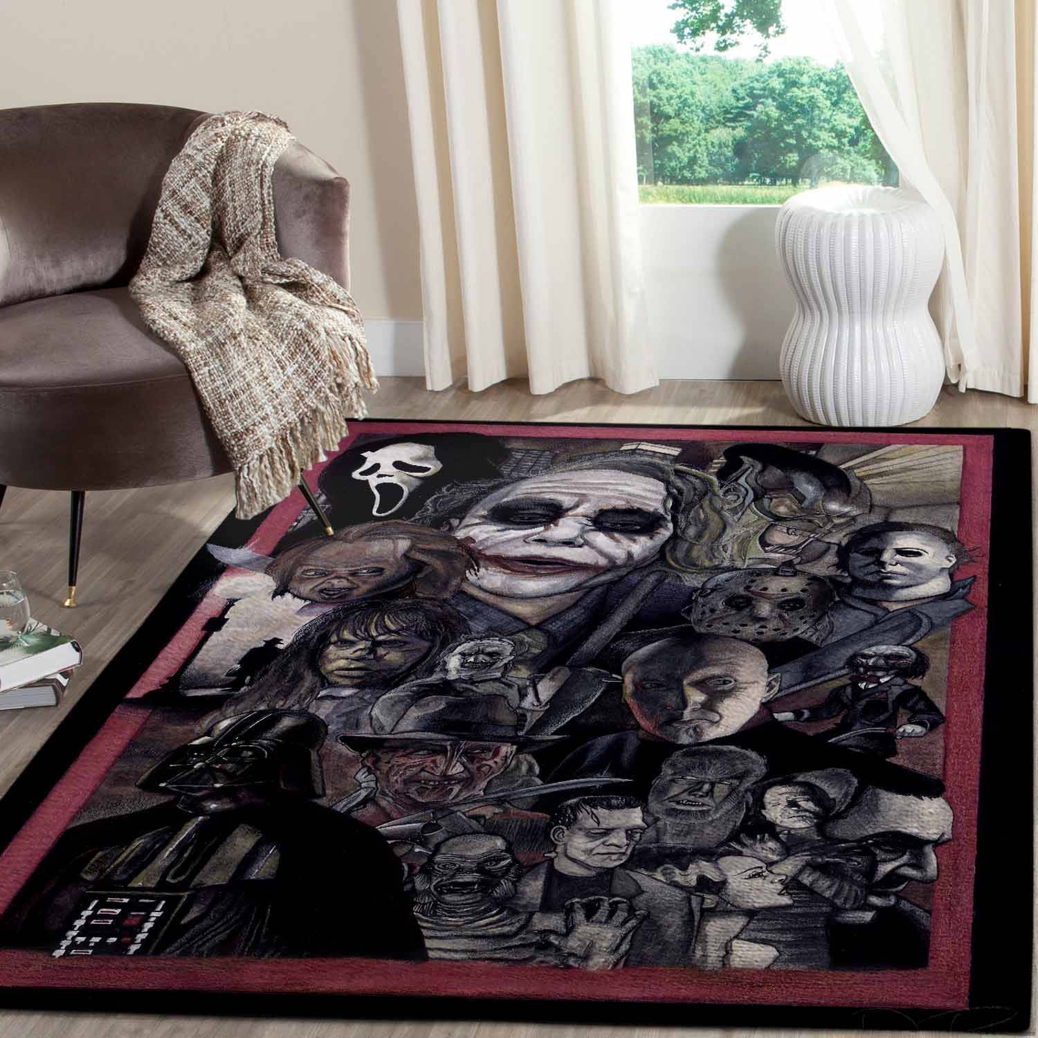 Horror Movie Area Rugs Villains Characters Living Room Carpet Home Rug Regtangle Carpet Floor Decor Home Decor