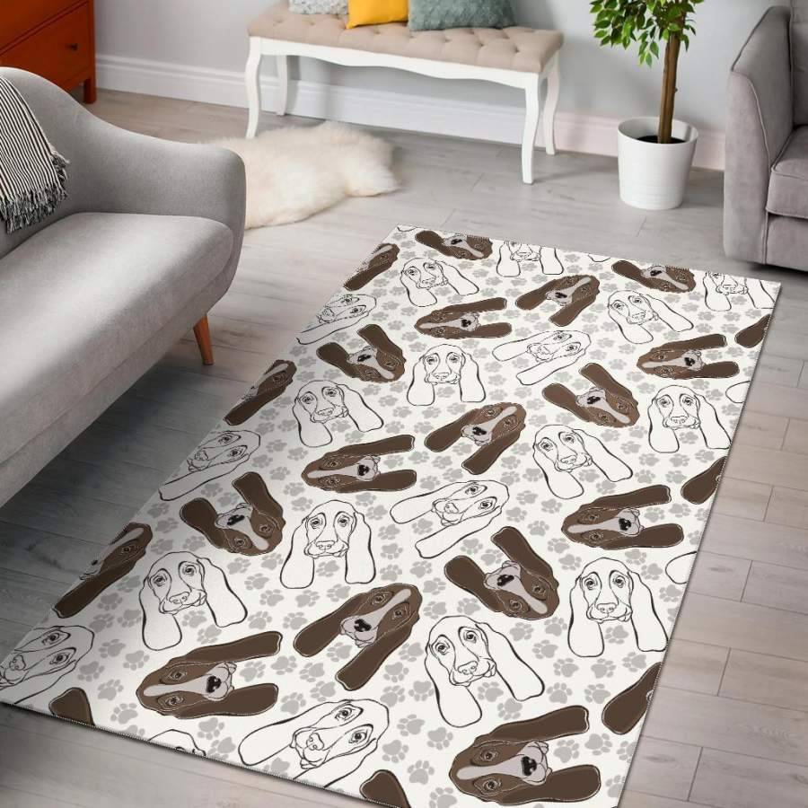 Horse Hand Drawn Pattern Print Area Rug Living Room Rug Home Decor
