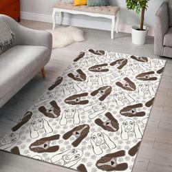 Horse Hand Drawn Pattern Print Area Rug Living Room Rug Home Decor