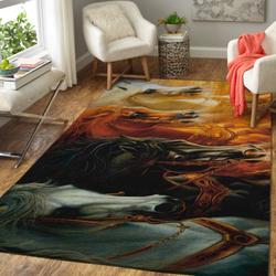 Horses Area Rug 1910165 Ofd Area Rug Living Room Carpet Rug Regtangle Carpet Floor Decor Home Decor