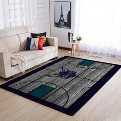Charlotte Hornets Nba Wooden Style Living Room Carpet Rug Regtangle Carpet