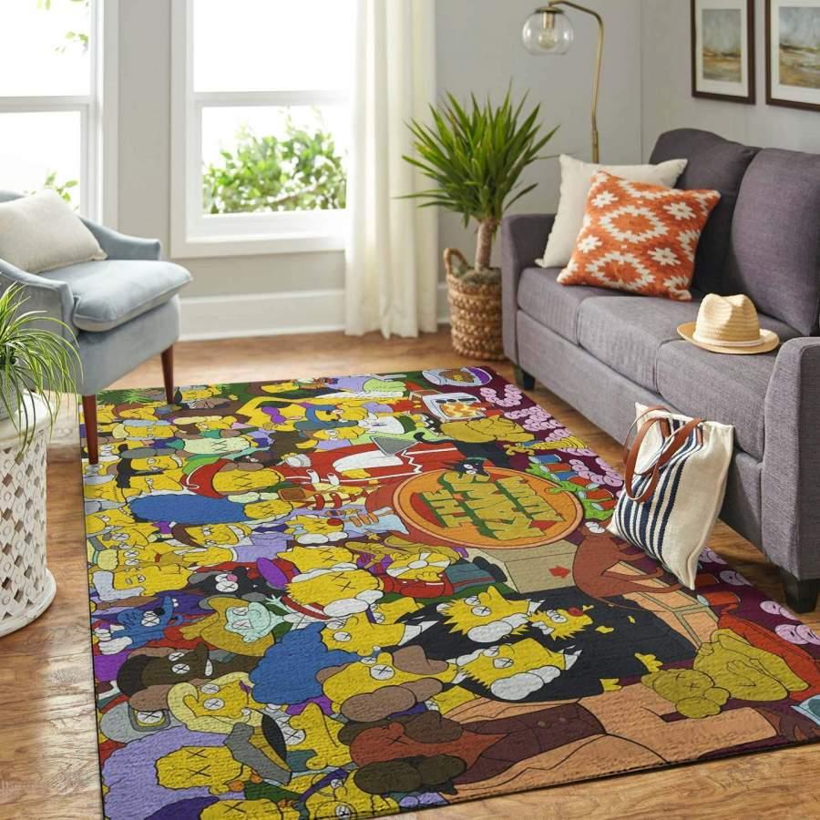 Simpson Family Cartoon Area Rug Living Room Rug Home Decor 2003276