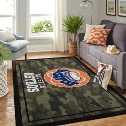 Houston Astros Camo Area Rug Mlb Baseball Team Logo Living Room Rugs 3