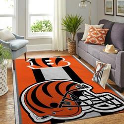 Cincinnati Bengals Football Team Logo Carpet Rug Living Room 20030575