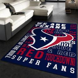 Houston Texans Nfl 1 Living Room And Bed Room Rug Rug Regtangle Carpet