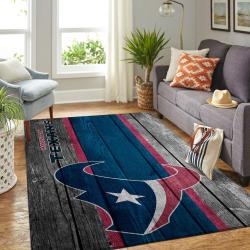 Houston Texans Nfl Wooden Style Living Room Carpet Sports Rug Regtangle Carpet