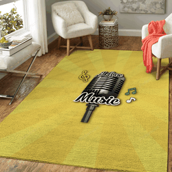 I Love Music Music Passion Art For Fans Area Rug Living Room Carpet Rug Regtangle Carpet Floor Decor Home Decor