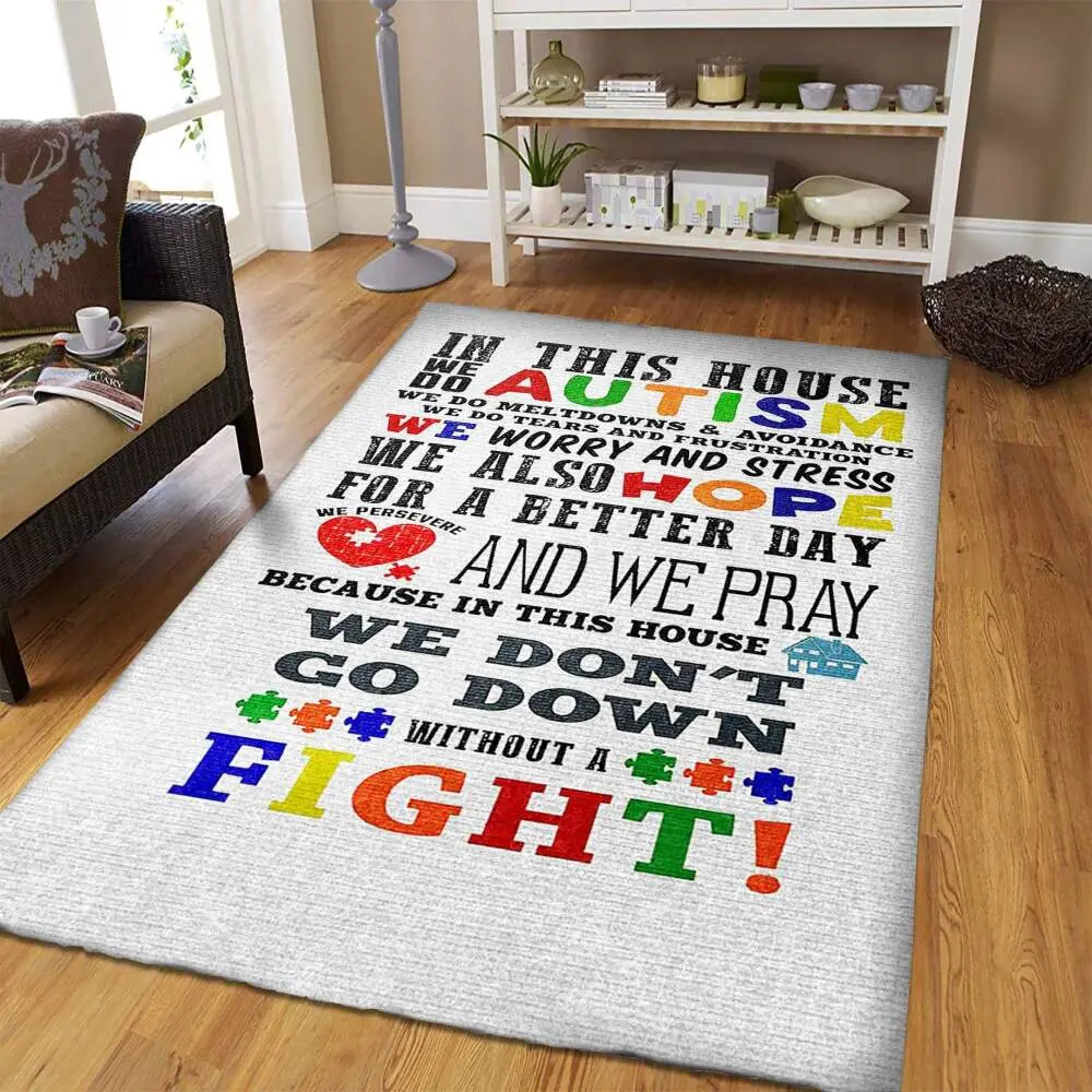 In This House We Do Autism 1 Dhcdt1610Tt Rug Living Room Rug Home Decor