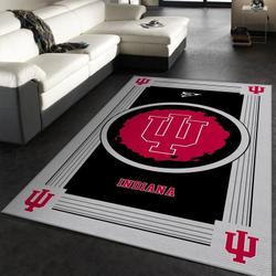 Indiana Hoosiers Ncaa Team Logo Nice Gift Home Decor Rectangle Area Rug 2