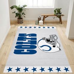 Indianapolis Colts Helmet Nfl Team Logo Rug Bedroom Rug Home Decor Flo