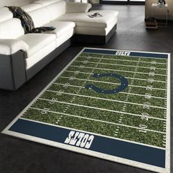 Indianapolis Colts Nfl 12 Living Room And Bed Room Rug Regtangle Carpet