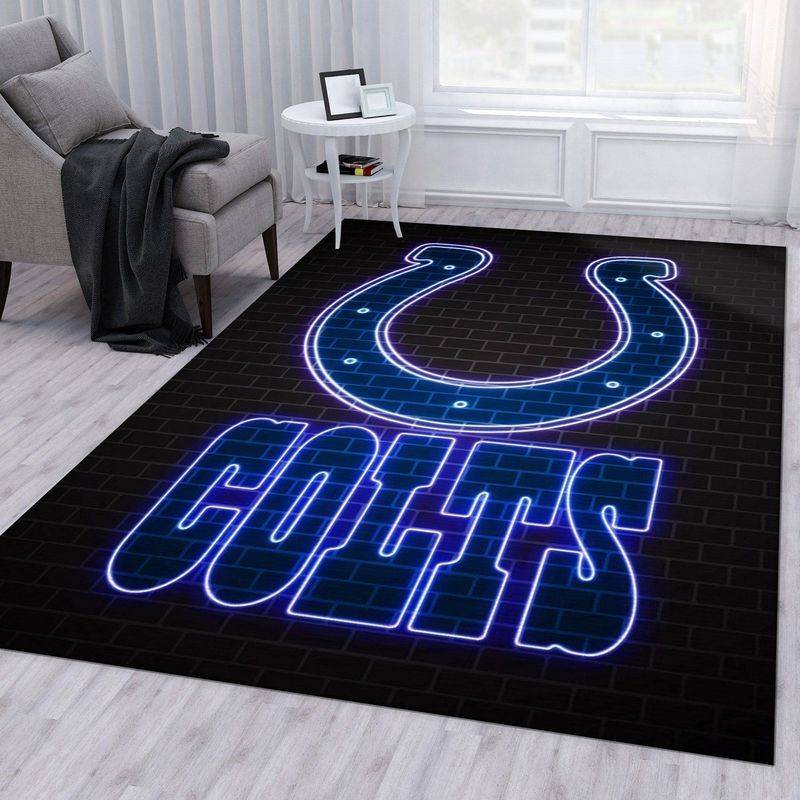 Indianapolis Colts Nfl 16 Living Room And Bed Room Rug Rug Regtangle Carpet