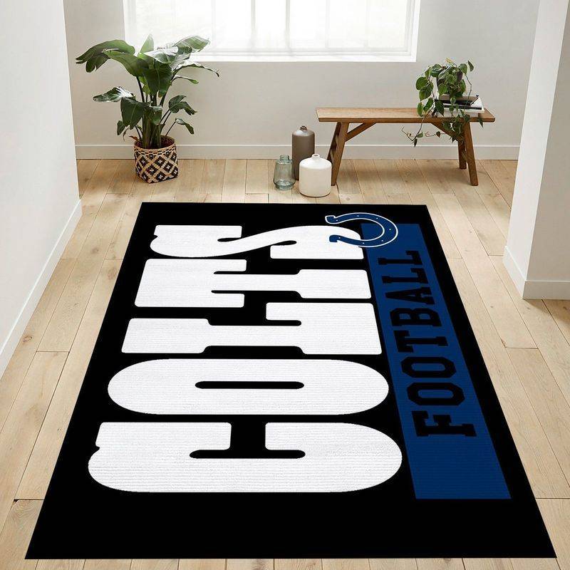 Indianapolis Colts Nfl 21 Living Room And Bed Room Rug Rug Regtangle Carpet
