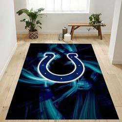 Indianapolis Colts Nfl 23 Living Room And Bed Room Rug Regtangle Carpet
