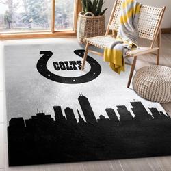 Indianapolis Colts Nfl 4 Living Room And Bed Room Rug Rug Regtangle Carpet