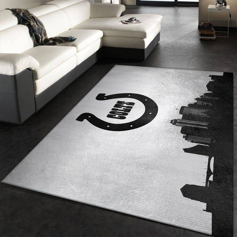 Indianapolis Colts Nfl 7 Living Room And Bed Room Rug Regtangle Carpet