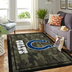 Indianapolis Colts Nfl Area Rugs Camo Style Living Room Rug Regtangle Carpet