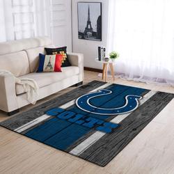 Indianapolis Colts Nfl Wooden Style Living Room Sports Rug Regtangle Carpet