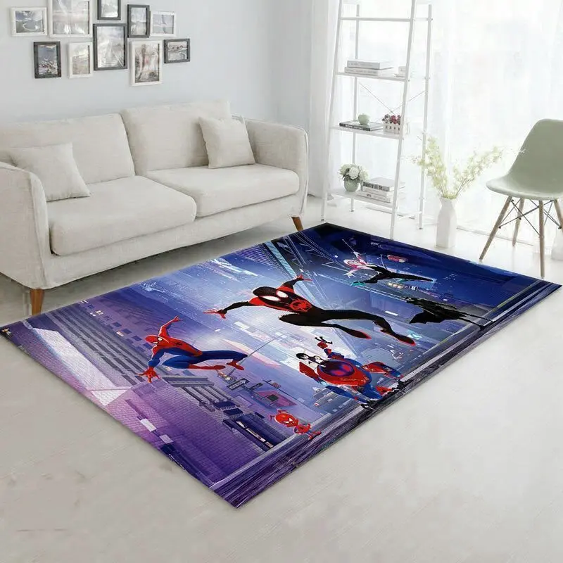 Into The Spider Verse Spider Man Miles Morales 2 Area Rug Living Room