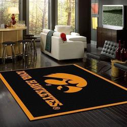 NCAA Iowa Hawkeyes Football Carpet Living Room Rug Regtangle Carpet V6663