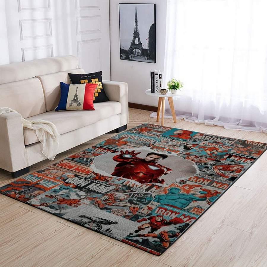 Iron Man Area Rug Living Room Rug Home Decor Marvel Superhero Movie 19091801
