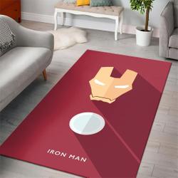 Iron Man Logo Marvel Movies Area Rugs Living Room Carpet Rug Regtangle
