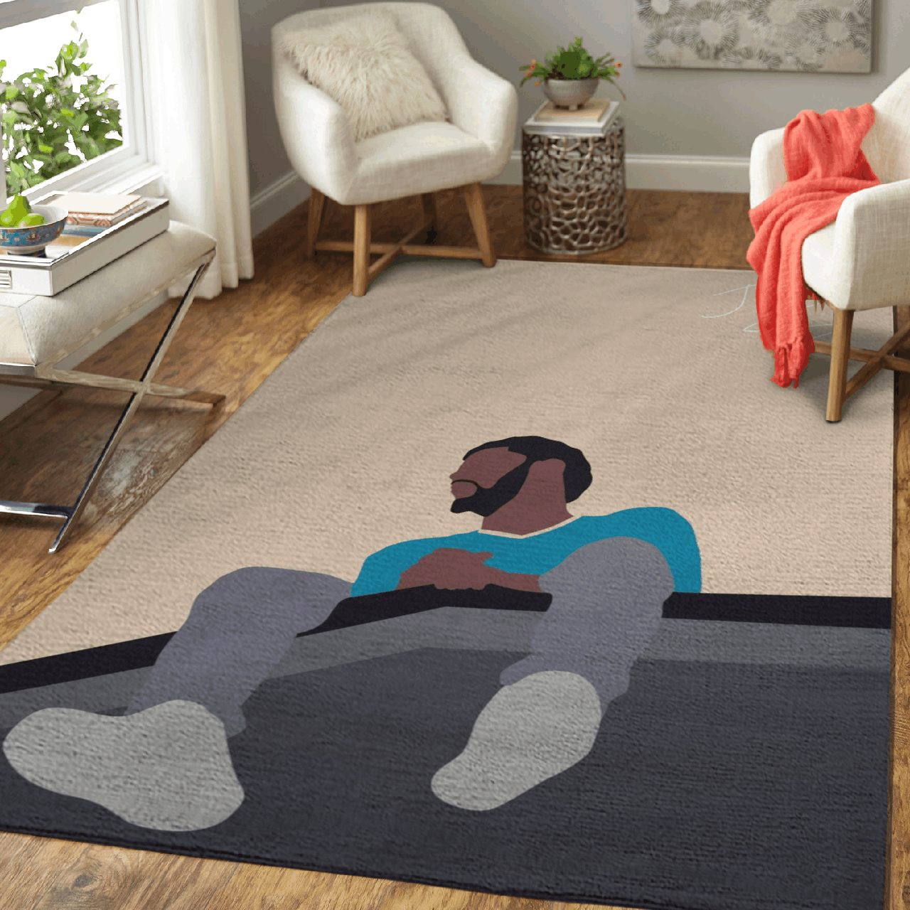 J Cole American Pop Art Area Rug Area Rug Living Room Carpet Rug Regtangle Carpet Floor Decor Home Decor