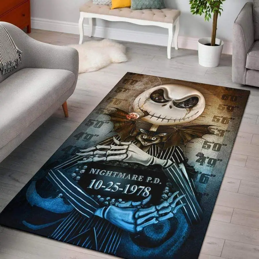 Jack Skellington 190911 Halloween Special Area Rug Living Room Rug Home Decor Ofd