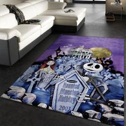 Jack Skellington Sally The Nightmare Before Christmas Haunted Mansion Area Rug
