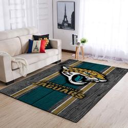 Jacksonville Jaguars Nfl Football Living Room Wooden Style Rug Regtangle Carpet