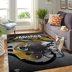 Jacksonville Jaguars Nfl Team Helmet Living Room Sports Rug Regtangle Carpet